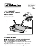 Chamberlain LiftMaster Security+ 2500DC Owner'S Manual preview