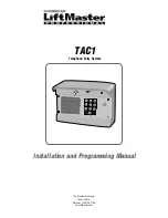 Preview for 1 page of Chamberlain LiftMaster TAC1 Installation And Programming Manual