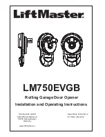 Chamberlain LM750EVGB Installation And Operating Instructions Manual preview