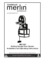 Preview for 1 page of Chamberlain Merlin Professional MR1000 Installation And Operating Instructions Manual