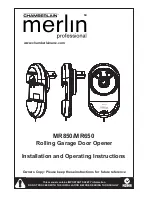 Preview for 1 page of Chamberlain Merlin Professional MR650 Installation And Operating Instructions Manual