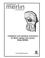 Chamberlain Merlin Professional MR800 Installation And Operating Instructions Manual preview