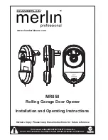 Preview for 1 page of Chamberlain Merlin Professional MR850 Installation And Operating Instructions Manual