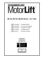 Chamberlain Motorlift ML700 Instructions Manual preview