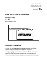 Chamberlain PD100 Series Owner'S Manual предпросмотр