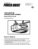 Chamberlain PD610S Owner'S Manual preview