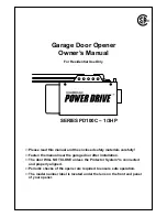 Preview for 1 page of Chamberlain Power Drive PD100C Series Owner'S Manual