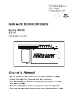 Preview for 1 page of Chamberlain Power Drive PD200 Series Owner'S Manual