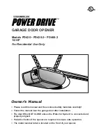 Preview for 1 page of Chamberlain POWER DRIVE PD420 Owner'S Manual