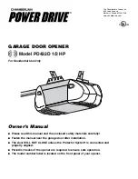 Preview for 1 page of Chamberlain POWER DRIVE PD432D Owner'S Manual