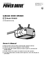 Chamberlain Power Drive PD505D Owner'S Manual preview