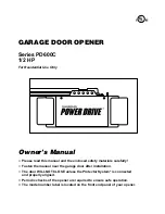 Preview for 1 page of Chamberlain Power Drive PD600C Series Owner'S Manual