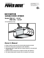 Preview for 1 page of Chamberlain Power Drive Security+ PD612C Owner'S Manual