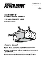 Chamberlain Power Drive Security+ PD612CD Owner'S Manual предпросмотр