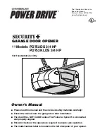 Preview for 1 page of Chamberlain Power Drive Security+ PD752DS Owner'S Manual