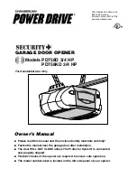 Chamberlain Power Drive Security+ PD758D Owner'S Manual preview