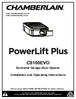 Chamberlain PowerLife Plus CS100EVO Installation And Operating Instructions Manual preview