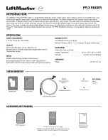 Предварительный просмотр 1 страницы Chamberlain PPLX Installation Manual