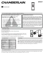 Предварительный просмотр 1 страницы Chamberlain RTX1P Quick Start Manual