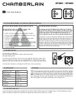 Chamberlain RTXW1 Quick Start Manual предпросмотр