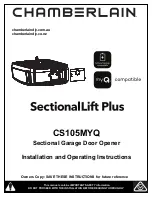 Chamberlain SectionalLift Plus CS105MYQ Installation And Operating Instructions Manual preview