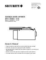 Chamberlain Security+ 1245GMR-1/3HP Owner'S Manual preview