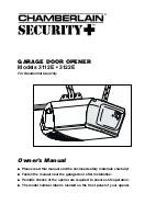 Chamberlain Security+ 3112E Owner'S Manual preview