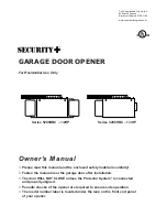 Chamberlain Security+ 3200HBC Series Owner'S Manual preview