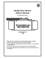 Preview for 1 page of Chamberlain Security+ 6200-2K Owner'S Manual