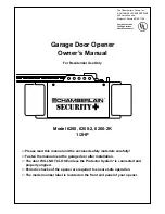 Preview for 1 page of Chamberlain Security+ 6200 Owner'S Manual