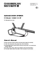 Chamberlain Security+ 9950D Owner'S Manual preview