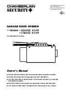 Chamberlain Security+ CG40CD Owner'S Manual предпросмотр