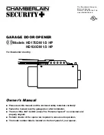 Chamberlain Security+ HD150DM Owner'S Manual preview