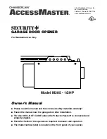 Preview for 1 page of Chamberlain Security+ M375-1/2HP Owner'S Manual