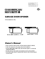 Preview for 1 page of Chamberlain Security+ Series 2200C Owner'S Manual