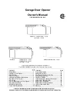 Preview for 1 page of Chamberlain Series 2000 1/3HP Owner'S Manual