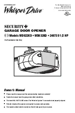 Preview for 1 page of Chamberlain WD822KD Owner'S Manual