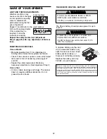 Preview for 32 page of Chamberlain Whisper Drive Security+ HD600 Owner'S Manual