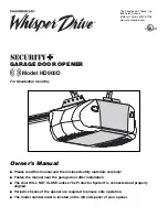 Preview for 1 page of Chamberlain Whisper Drive Security+ HD900D Owner'S Manual