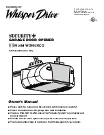 Предварительный просмотр 1 страницы Chamberlain Whisper Drive Security+ WD962KCD Owner'S Manual