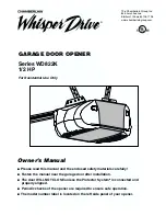 Preview for 1 page of Chamberlain Whisper Drive WD822K Owner'S Manual