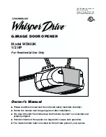 Preview for 1 page of Chamberlain Whisper Drive WD922K Owner'S Manual