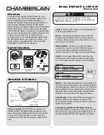 Preview for 1 page of Chamberlain WIRELESS ALERT CWV1000 User Manual