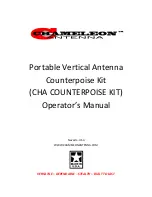 Preview for 1 page of CHAMELEON CHA COUNTERPOISE KIT Operator'S Manual