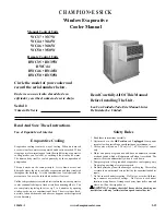 Preview for 1 page of Champion Essick Excel N37W Manual