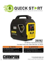 Preview for 1 page of Champion Global Power Equipment 200962 Quick Start Manual