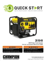 Champion Global Power Equipment 201049 Quick Start Manual preview