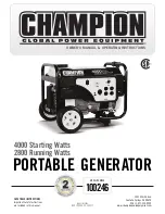 Champion Power Equipment 100246 Owner'S Manual & Operating Instructions предпросмотр