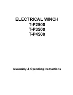 Preview for 1 page of Champion Power Equipment T-P2500 Assembly & Operating Instructions