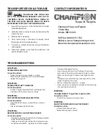 Preview for 13 page of Champion 40903 Owner'S/Operator'S Manual